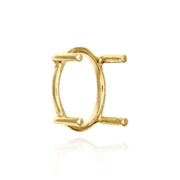 ITI NYC Four Prong Oval Single Base Settings in 14K Gold (5.00 x 3.00 mm - 28.00 x 21.00 mm)
