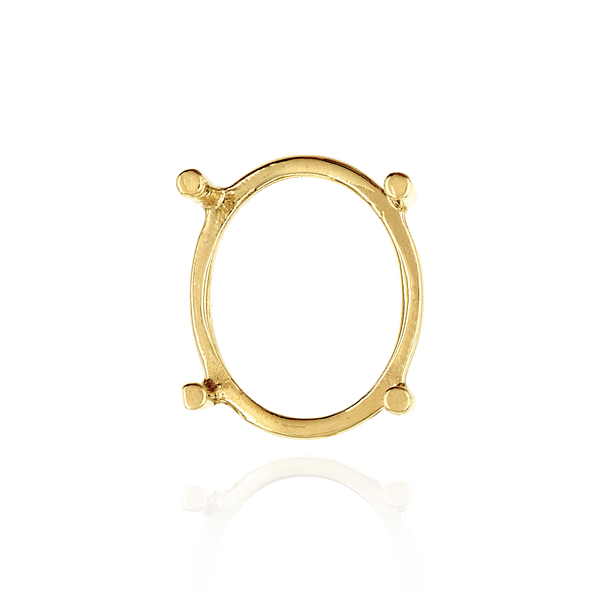 ITI NYC Four Prong Oval Single Base Settings in 14K Gold (5.00 x 3.00 mm - 28.00 x 21.00 mm)