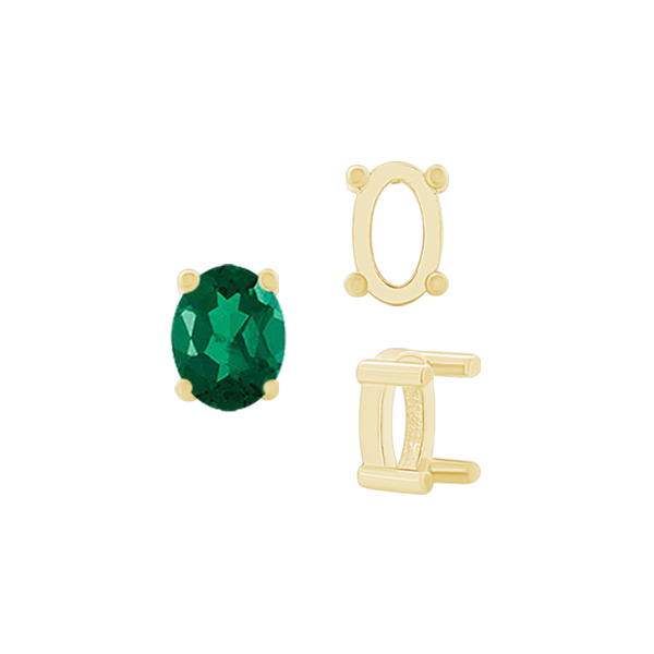 ITI NYC Four Prong Oval Single Base Settings in 14K Gold (5.00 x 3.00 mm - 20.00 x 14.00 mm)