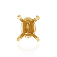 Load image into Gallery viewer, ITI NYC Four Prong Oval Tapered Settings With Pads in 14K Gold (5.00 x 3.00 mm - 16.00 x 12.00 mm)
