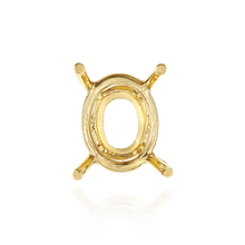 Load image into Gallery viewer, ITI NYC Four Prong Oval Wire Basket Settings With Pads in 18K Gold (5.00 x 3.00 mm - 12.00 x 10.00 mm)
