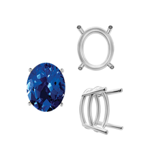 Load image into Gallery viewer, ITI NYC Four Prong Oval Wire Basket Settings in 14K Gold (3.00 x 2.00 mm - 28.00 x 18.00 mm)
