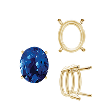 Load image into Gallery viewer, ITI NYC Four Prong Oval Wire Basket Settings in 14K Gold (3.00 x 2.00 mm - 28.00 x 18.00 mm)
