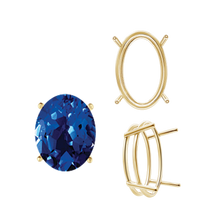 Load image into Gallery viewer, ITI NYC Four Prong Oval Wire Basket Settings in 14K Gold (3.00 x 2.00 mm - 28.00 x 18.00 mm)
