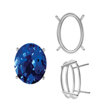 Load image into Gallery viewer, ITI NYC Four Prong Oval Wire Basket Settings in 14K Gold (3.00 x 2.00 mm - 28.00 x 18.00 mm)
