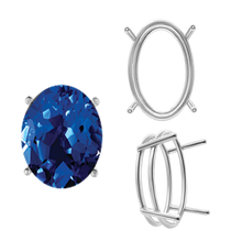 Load image into Gallery viewer, ITI NYC Four Prong Oval Wire Basket Settings in 14K Gold (3.00 x 2.00 mm - 28.00 x 18.00 mm)
