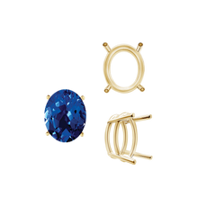 Load image into Gallery viewer, ITI NYC Four Prong Oval Wire Basket Settings in 14K Gold (3.00 x 2.00 mm - 28.00 x 18.00 mm)
