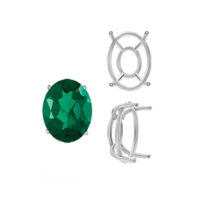 Load image into Gallery viewer, ITI NYC Four Prong Oval Wire Basket Tapered Base Settings in 14K Gold (5.00 x 3.00 mm - 20.00 x 15.00 mm)
