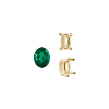 Load image into Gallery viewer, ITI NYC Four Prong Oval Wire Basket Tapered Base Settings in 14K Gold (5.00 x 3.00 mm - 20.00 x 15.00 mm)
