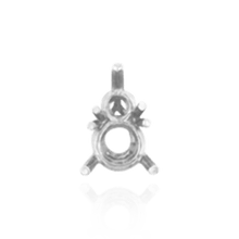 Load image into Gallery viewer, Pear Shape Illusion Settings for Two Round Stones (1 x 2.00 mm - 1 x 3.00 mm)
