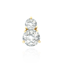 Load image into Gallery viewer, Pear Shape Illusion Settings for Two Round Stones (1 x 2.00 mm - 1 x 3.00 mm)
