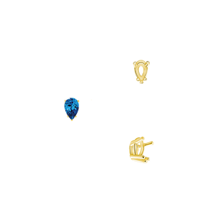 ITI NYC Five Prong Pear Shape Wire Basket Settings in 14K Gold (3.00 x 1.75 mm - 12.00 x 8.00 mm)