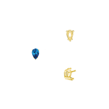 Load image into Gallery viewer, ITI NYC Five Prong Pear Shape Wire Basket Settings in 14K Gold (3.00 x 1.75 mm - 12.00 x 8.00 mm)
