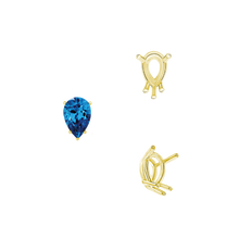 Load image into Gallery viewer, ITI NYC Five Prong Pear Shape Wire Basket Settings in 14K Gold (3.00 x 1.75 mm - 12.00 x 8.00 mm)
