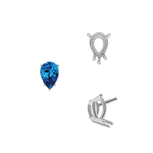 Load image into Gallery viewer, ITI NYC Five Prong Pear Shape Wire Basket Settings in 14K Gold (3.00 x 1.75 mm - 12.00 x 8.00 mm)
