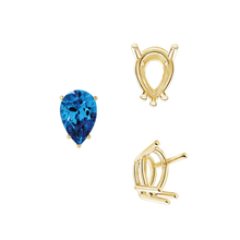 Load image into Gallery viewer, ITI NYC Five Prong Pear Shape Wire Basket Settings in 14K Gold (3.00 x 1.75 mm - 12.00 x 8.00 mm)
