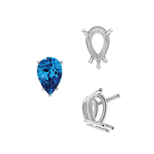 Load image into Gallery viewer, ITI NYC Five Prong Pear Shape Wire Basket Settings in 14K Gold (3.00 x 1.75 mm - 12.00 x 8.00 mm)
