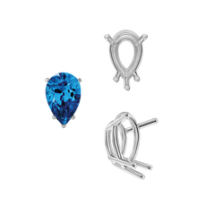 Load image into Gallery viewer, ITI NYC Five Prong Pear Shape Wire Basket Settings in 14K Gold (3.00 x 1.75 mm - 12.00 x 8.00 mm)
