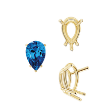 Load image into Gallery viewer, ITI NYC Five Prong Pear Shape Wire Basket Settings in 14K Gold (3.00 x 1.75 mm - 12.00 x 8.00 mm)
