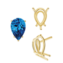 Load image into Gallery viewer, ITI NYC Five Prong Pear Shape Wire Basket Settings in 14K Gold (3.00 x 1.75 mm - 12.00 x 8.00 mm)
