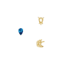 Load image into Gallery viewer, ITI NYC Five Prong Pear Shape Wire Basket Settings in 14K Gold (3.00 x 1.75 mm - 12.00 x 8.00 mm)
