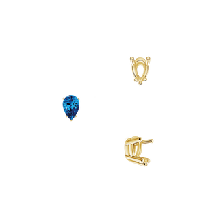 ITI NYC Five Prong Pear Shape Wire Basket Settings in 14K Gold (5.00 x 3.00 mm - 12.00 x 8.00 mm)