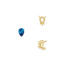 Load image into Gallery viewer, ITI NYC Five Prong Pear Shape Wire Basket Settings in 14K Gold (3.00 x 1.75 mm - 12.00 x 8.00 mm)
