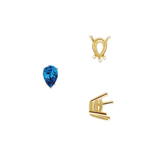 Load image into Gallery viewer, ITI NYC Five Prong Pear Shape Wire Basket Settings in 14K Gold (3.00 x 1.75 mm - 12.00 x 8.00 mm)
