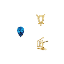 Load image into Gallery viewer, ITI NYC Five Prong Pear Shape Wire Basket Settings in 14K Gold (3.00 x 1.75 mm - 12.00 x 8.00 mm)
