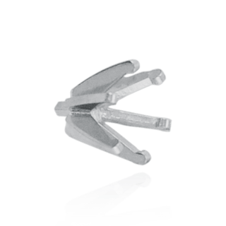 ITI NYC Six Prong Round Light and Low Tiffany Settings With Peg in 18K Gold (Die-Struck) (3.25 mm - 9.75 mm)