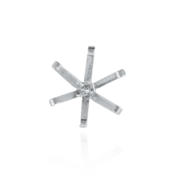ITI NYC Six Prong Round Light and Low Tiffany Settings With Peg in Platinum (Die-Struck) (3.25 mm - 9.75 mm)