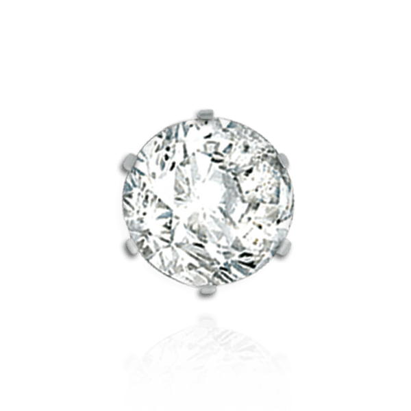 ITI NYC Six Prong Round Light and Low Tiffany Settings With Peg in Platinum (Die-Struck) (3.25 mm - 9.75 mm)