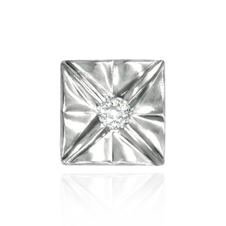 Square Plates for Round Stone with Flower Pattern (7.00 mm - 8.00 mm)