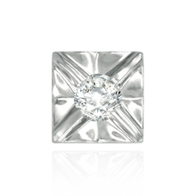 Load image into Gallery viewer, Square Plates for Round Stone with Flower Pattern (7.00 mm - 8.00 mm)
