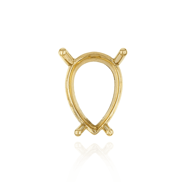 ITI NYC Four Prong Pear Shape Single Base Settings in 14K Gold (5.00 x 3.00 mm - 24.00 x 16.00 mm)
