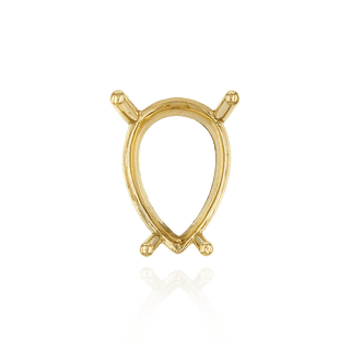 ITI NYC Four Prong Pear Shape Single Base Settings in 14K Gold (5.00 x 3.00 mm - 24.00 x 16.00 mm)