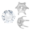 ITI NYC Six Prong Round Pearl Cup Settings in 14K Gold (3.00 mm - 10.00 mm)