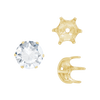ITI NYC Six Prong Round Pearl Cup Settings in 14K Gold (3.00 mm - 10.00 mm)