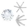 ITI NYC Six Prong Round Light and Low Tiffany Settings With Peg in 14K Gold (Casting) (2.50 mm - 11.00 mm)