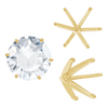 ITI NYC Six Prong Round Light and Low Tiffany Settings With Peg in 14K Gold (Casting) (2.50 mm - 11.00 mm)