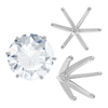 ITI NYC Six Prong Round Light and Low Tiffany Settings With Peg in 18K Gold (Casting) (3.25 mm - 9.75 mm)