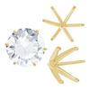 ITI NYC Six Prong Round Light and Low Tiffany Settings With Peg in 14K Gold (Casting) (2.50 mm - 11.00 mm)