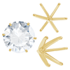 ITI NYC Six Prong Round Light and Low Tiffany Settings With Peg in 14K Gold (Casting) (2.50 mm - 11.00 mm)