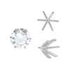 ITI NYC Six Prong Round Light and Low Tiffany Settings With Peg in 18K Gold (Casting) (3.25 mm - 9.75 mm)