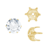ITI NYC Six Prong Round Pearl Cup Settings in 14K Gold (3.00 mm - 10.00 mm)
