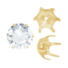 ITI NYC Six Prong Round Pearl Cup Settings in 14K Gold (3.00 mm - 10.00 mm)