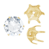 ITI NYC Six Prong Round Pearl Cup Settings in 14K Gold (3.00 mm - 10.00 mm)