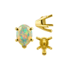 ITI NYC V-End Pear Shape Solitaire Settings in 14K Gold (5.00 x 3.00 mm - 15.00 x 9.00 mm)