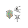 ITI NYC V-End Pear Shape Solitaire Settings in Sterling Silver (5.00 x 3.00 mm - 15.00 x 9.00 mm)