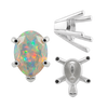 ITI NYC V-End Pear Shape Solitaire Settings in Sterling Silver (5.00 x 3.00 mm - 15.00 x 9.00 mm)